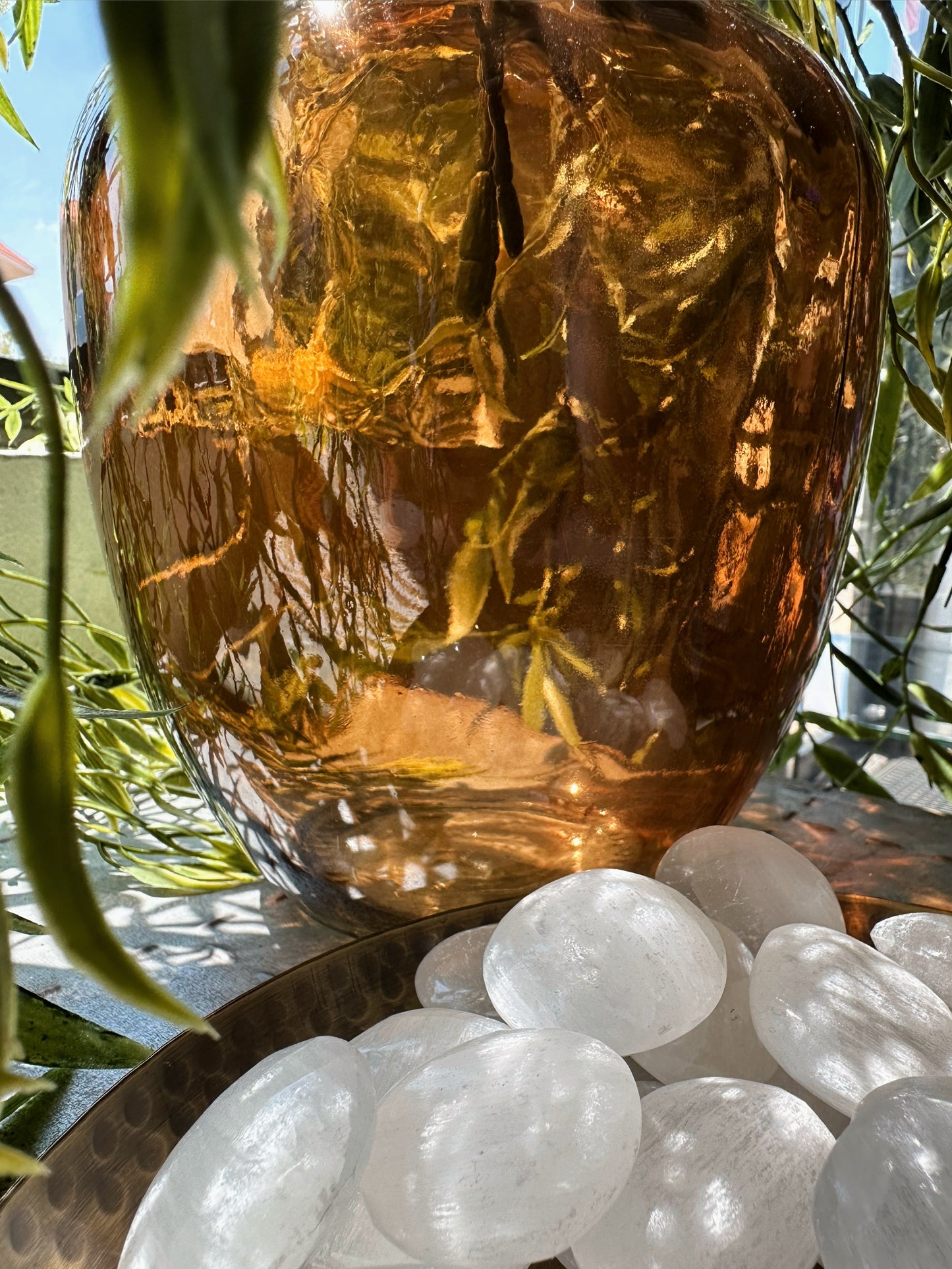 Selenite - Mini Palm Stone