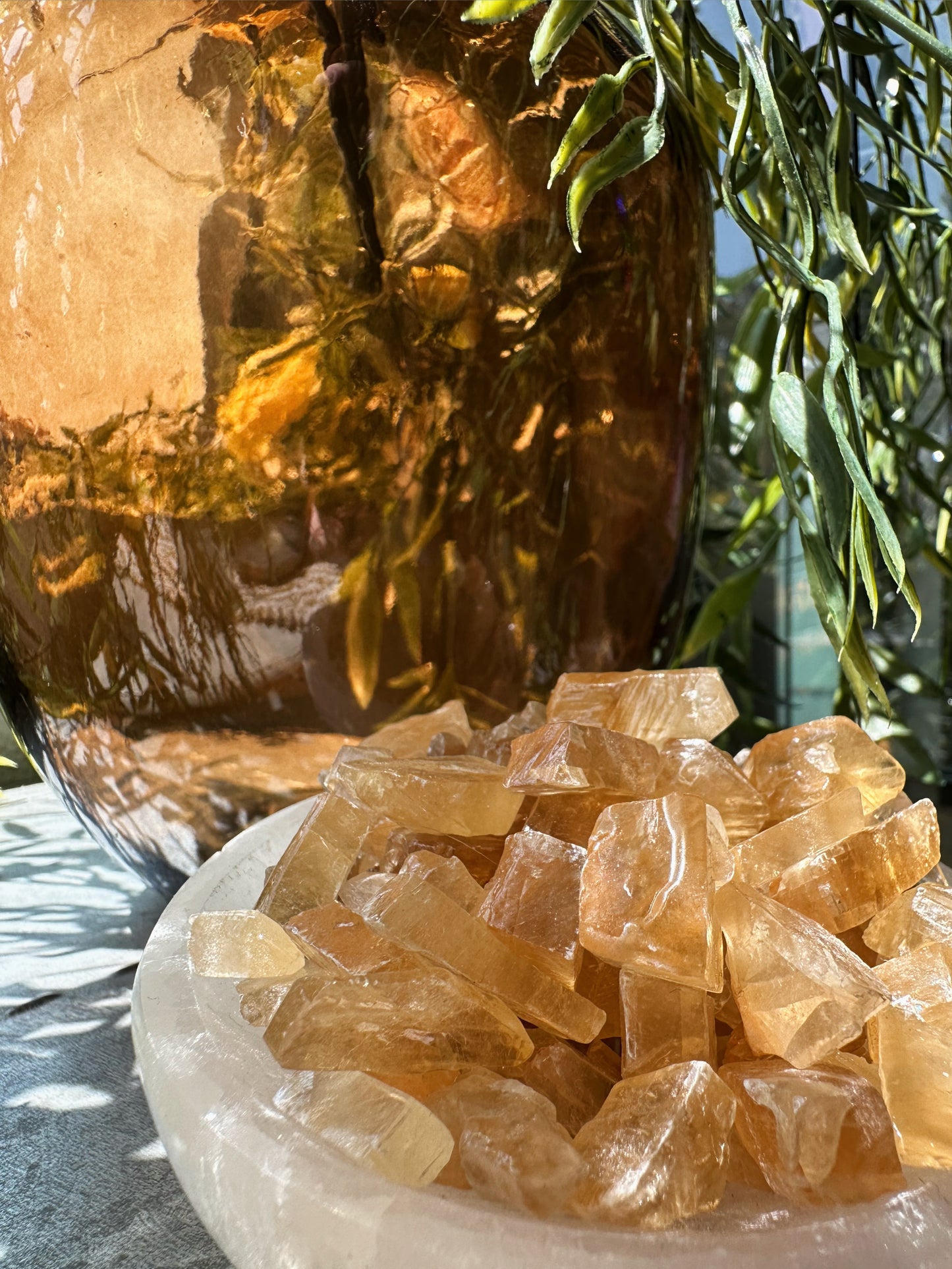 Honey Calcite - Small Raw