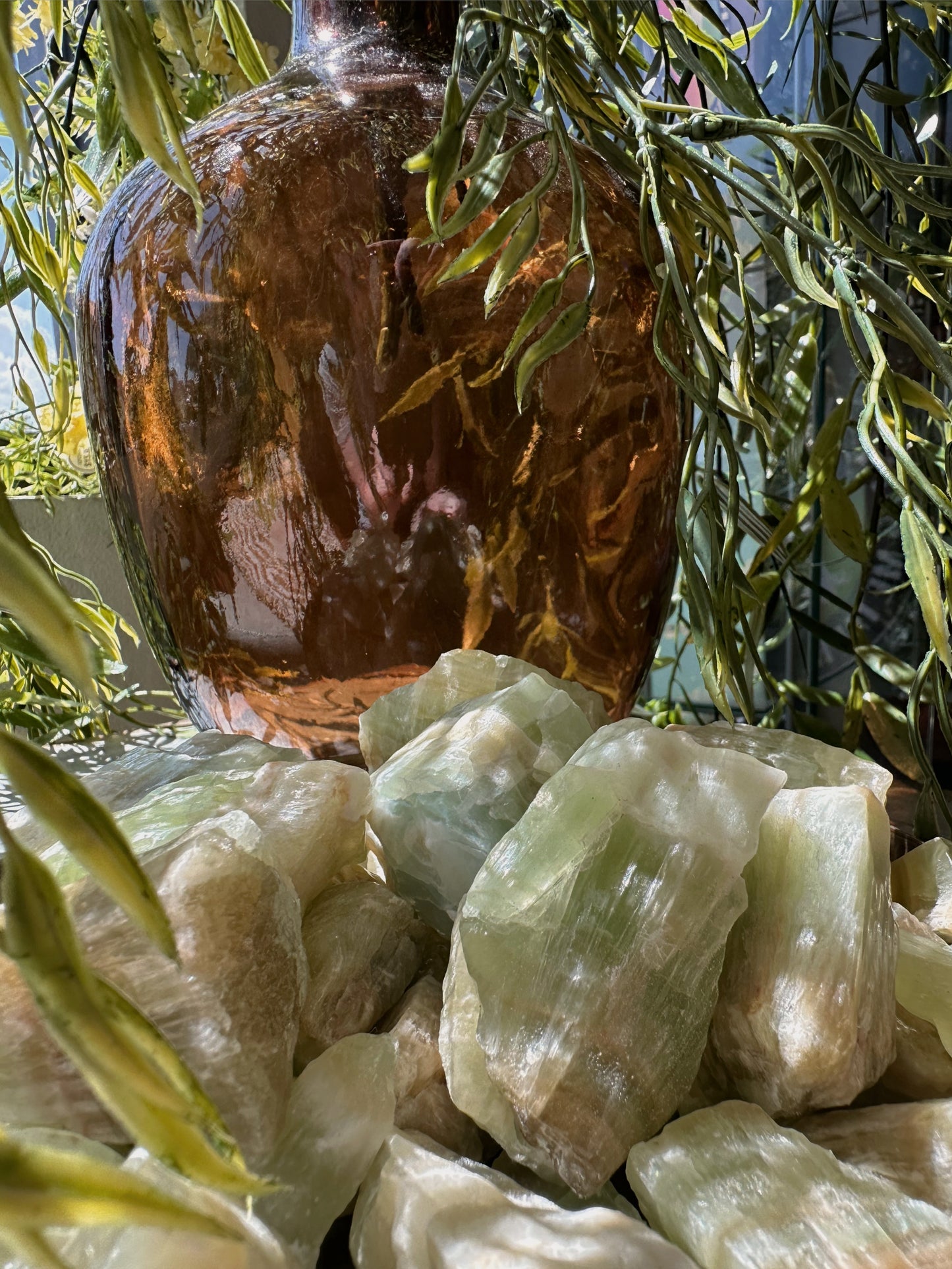 Pistachio Calcite - Large Raw