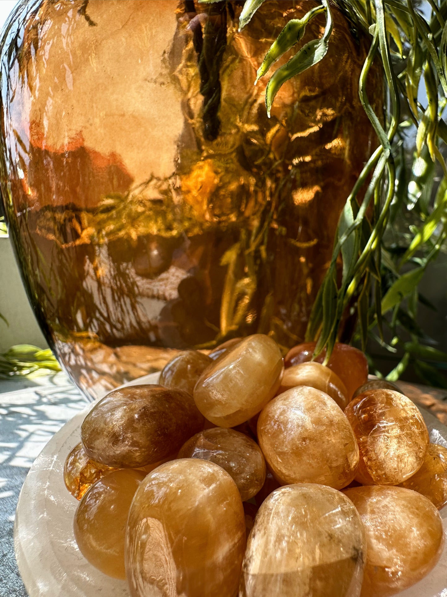 Honey Calcite - Tumbled
