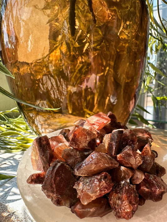 Red Calcite - Small Raw