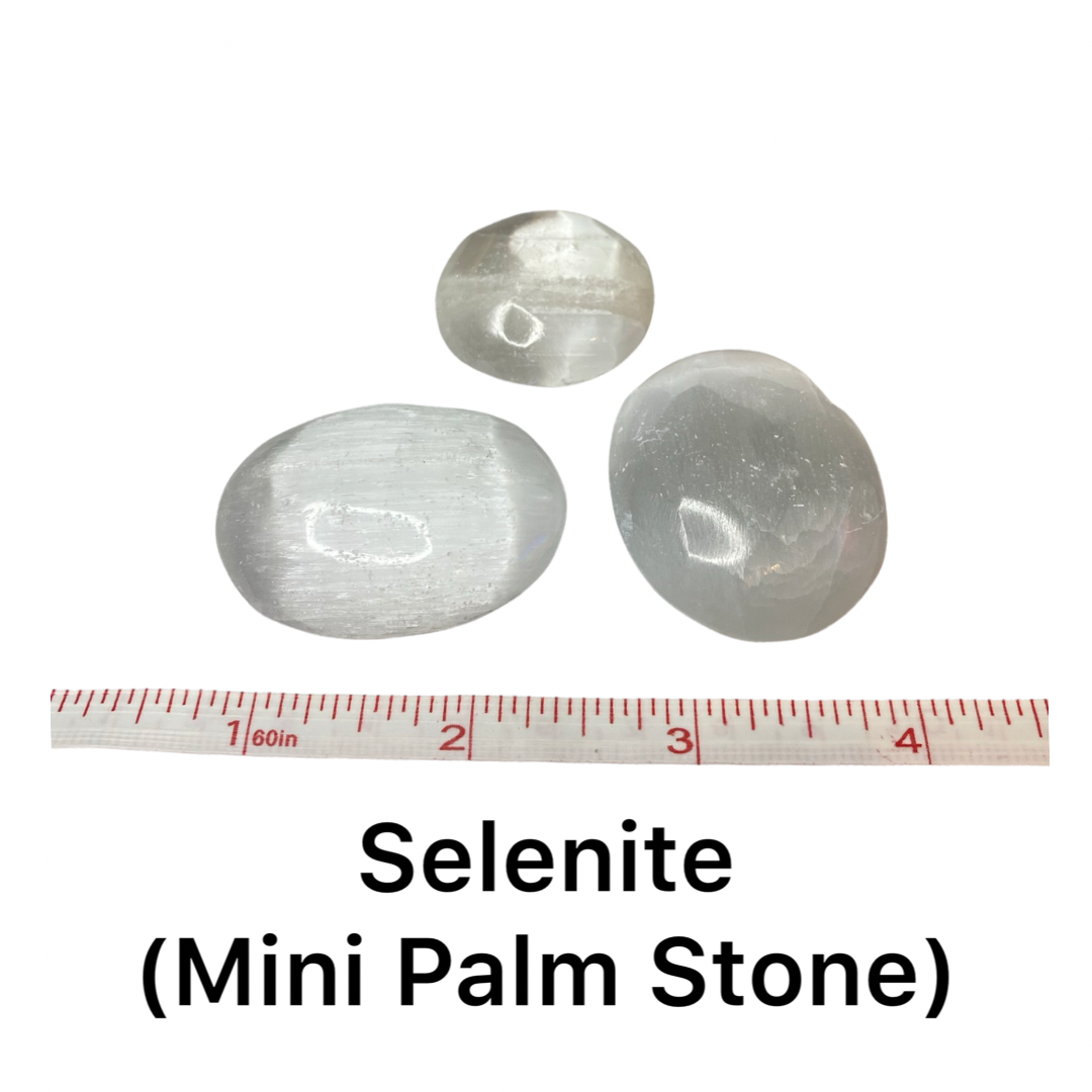 Selenite - Mini Palm Stone